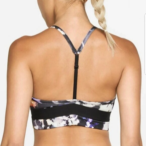 Nike Indy Floral T-Back Light Support Dri-Fit Sports Bra Size Small - Picture 3 of 8